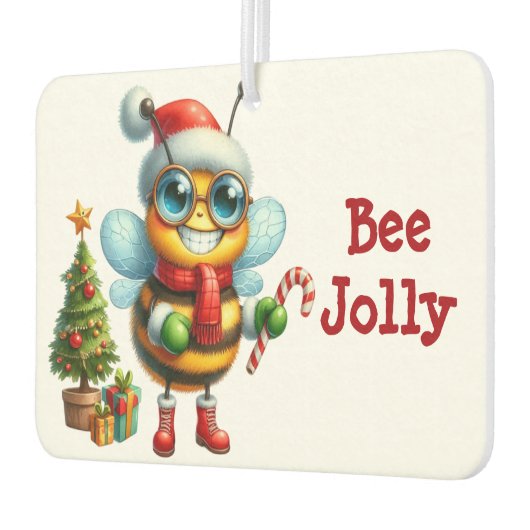 Bee Jolly Christmas Laughing Honeybee Autolufterfrischer (Links)