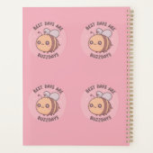 Bee Journal – Cute Pastel Bumblebee Notebook Planer (Rückseite)