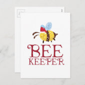 Bee Keeper Christmas Edition Feiertagspostkarte (Vorne/Hinten)