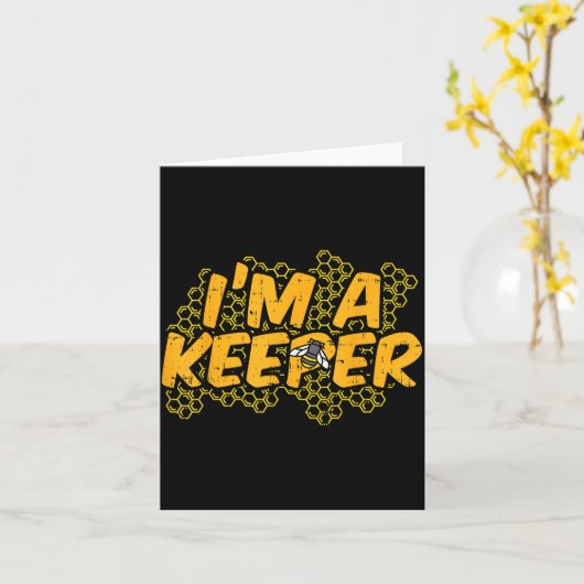 Bee-keeper Funny Beekeeng Pun Humor Honey Aarist G Karte (Gelbe Blume)