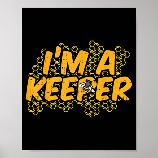 Bee-keeper Funny Beekeeng Pun Humor Honey Aarist G Poster (Vorne)