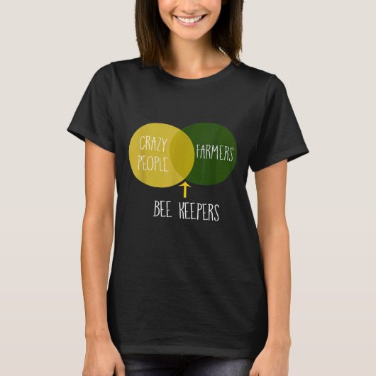 Bee Keeper Venn Diagram Beekeeping Apparel Witty T-Shirt (Vorderseite)