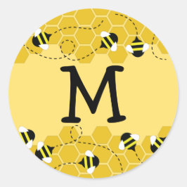 Bee Kid Niedlich Beehive Name Umschlag Aufkleber A