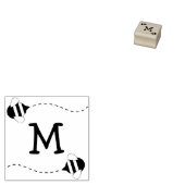 Bee Kid's Niedliches Bienenmonogramm Gummistempel (Stempel)