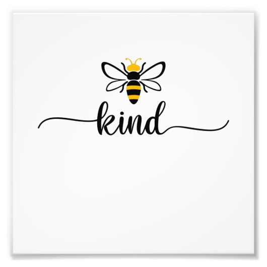 Bee Kind Anti-Bullying be Kind Orange Fotodruck (Vorne)