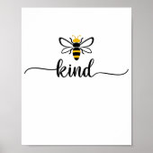 Bee Kind Anti-Bullying be Kind Orange Poster (Vorne)