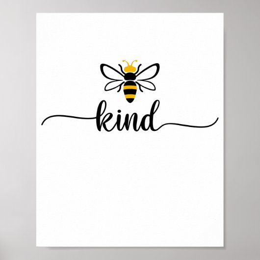 Bee Kind Anti-Bullying be Kind Orange Poster (Vorne)