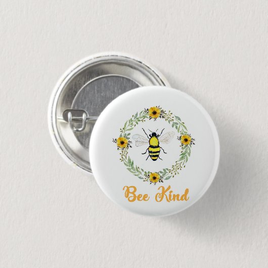 Bee Kind Bee Abzeichen Button (Vorne & Hinten)