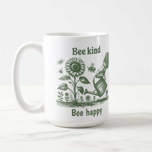 Bee Kind Bee Happy for Environmental educators Kaffeetasse (Links)