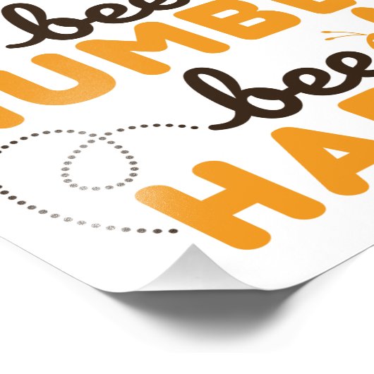 Bee Kind Bee Humble Bee Happy Fotodruck (Ecke)