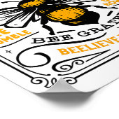 Bee Kind Bee Positive T-Shirt Poster (Ecke)