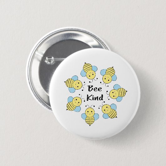 Bee Kind Bees Button (Vorne & Hinten)