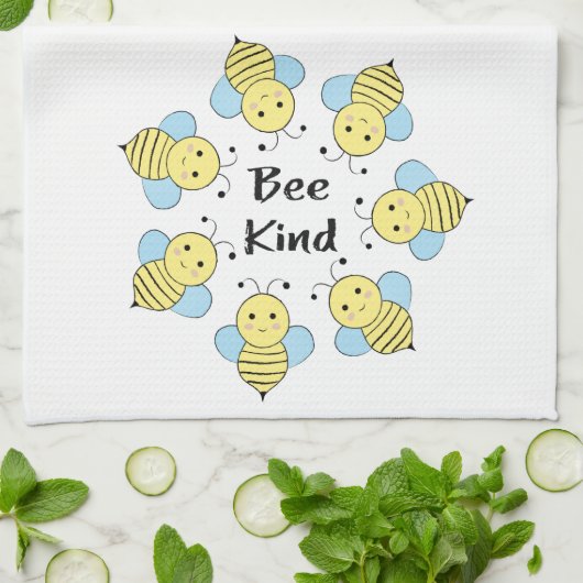 Bee Kind Bees Geschirrtuch (Gefaltet)