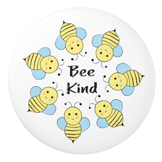 Bee Kind Bees Keramikknauf (Vorderseite)