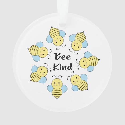 Bee Kind Bees Ornament (Rückseite)
