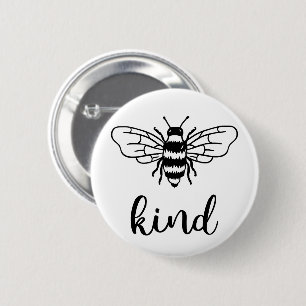 Bee Kind Black Button