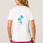 Bee Kind" Blue Hearts Tee (Rückseite)
