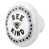 Bee Kind Bumble Bee Kindness Floral Design Keramikknauf (Rechts)