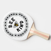 Bee Kind Bumble Bee Kindness Floral Design Tischtennis Schläger (Seitenansicht)