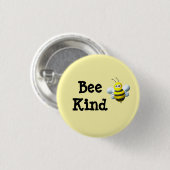 Bee Kind Bumblebee Button (Vorne & Hinten)