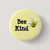 Bee Kind Bumblebee Button (Vorderseite)