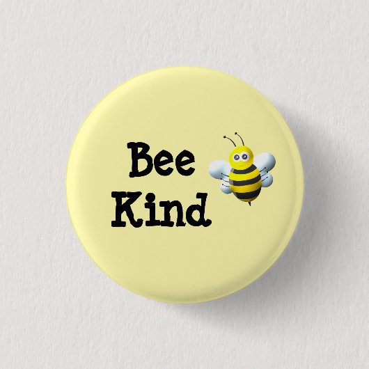 Bee Kind Bumblebee Button (Vorderseite)