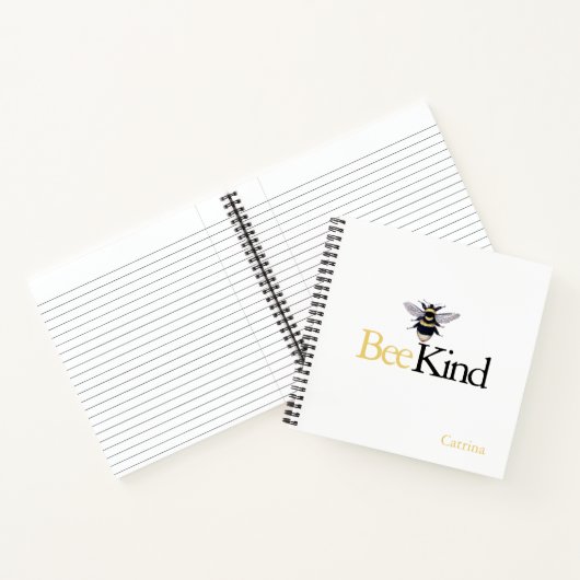 Bee Kind Bumblebee Yellow Black Journal Notebook Notizblock (Innenseite)