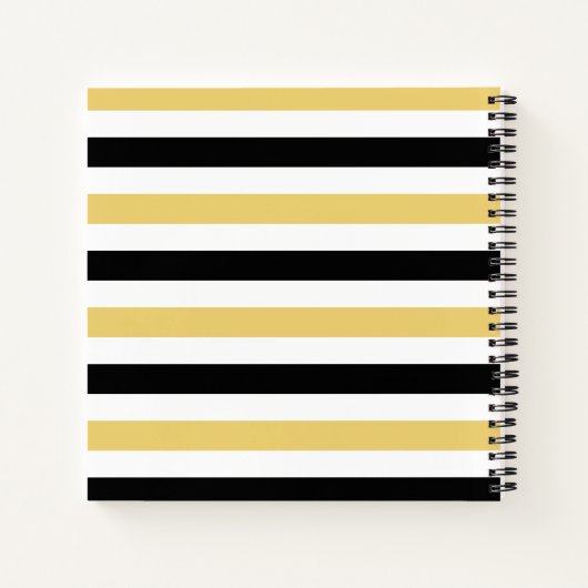 Bee Kind Bumblebee Yellow Black Journal Notebook Notizblock (Rückseite)