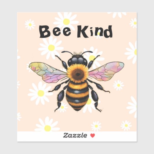 Bee Kind cut vinyl sticker (Blatt)