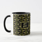 Bee Kind Elegantes Gold und Black Bee Muster Tasse (Links)