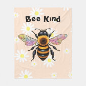 Bee Kind Fleecedecke (Vorderseite)