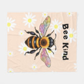 Bee Kind Fleecedecke (Vorderseite (Horizontal))