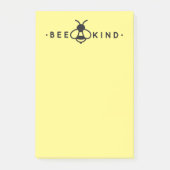 Bee Kind Gelbe und schwarze Hummel Post-it Klebezettel (Vorderseite)