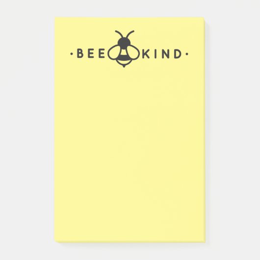 Bee Kind Gelbe und schwarze Hummel Post-it Klebezettel (Vorderseite)