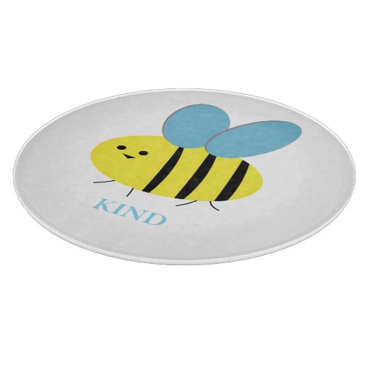 Bee Kind Gray Blue Schneidebrett (Ecke)