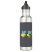 Bee Kind Gray Edelstahlflasche (Links)
