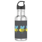 Bee Kind Gray Edelstahlflasche (Vorderseite)