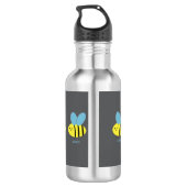 Bee Kind Gray Edelstahlflasche (Rückseite)