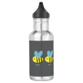 Bee Kind Gray Edelstahlflasche (Links)