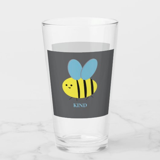 Bee Kind Gray Glas (Rückseite)