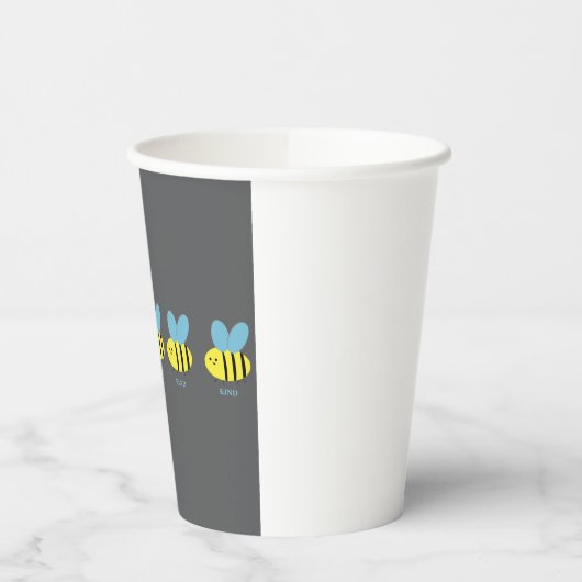 Bee Kind Gray Pappbecher (Links)