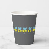 Bee Kind Gray Pappbecher (Vorderseite)