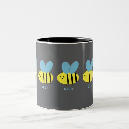 Bee Kind Gray Zweifarbige Tasse (Mittel)
