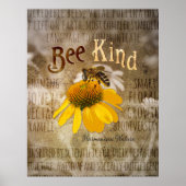 Bee Kind - Harmonic Nature Canvas Print Poster (Vorne)