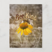 Bee Kind - Harmonic Nature Canvas Print Postkarte (Vorderseite)