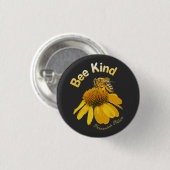 Bee Kind - Harmonische Natur Button (Vorne & Hinten)