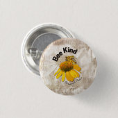 Bee Kind - Harmonische Natur Button (Vorne & Hinten)
