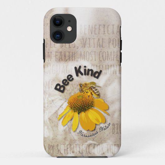 Bee Kind - Harmonische Natur Case-Mate iPhone Hülle (Rückseite)