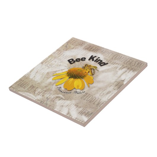 Bee Kind - Harmonische Natur Fliese (Seite)