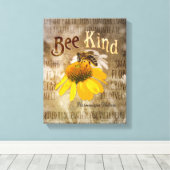Bee Kind - Harmonische Natur Leinwanddruck (Insitu (Holzboden))